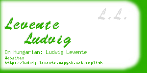 levente ludvig business card